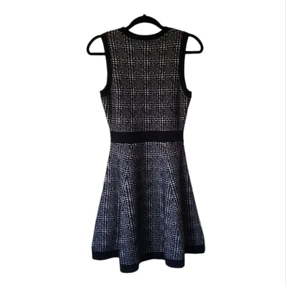 Kate Spade Out West Sleeveless Mod Plaid Sweater Dress Black/White Size XS - Picture 6 of 10